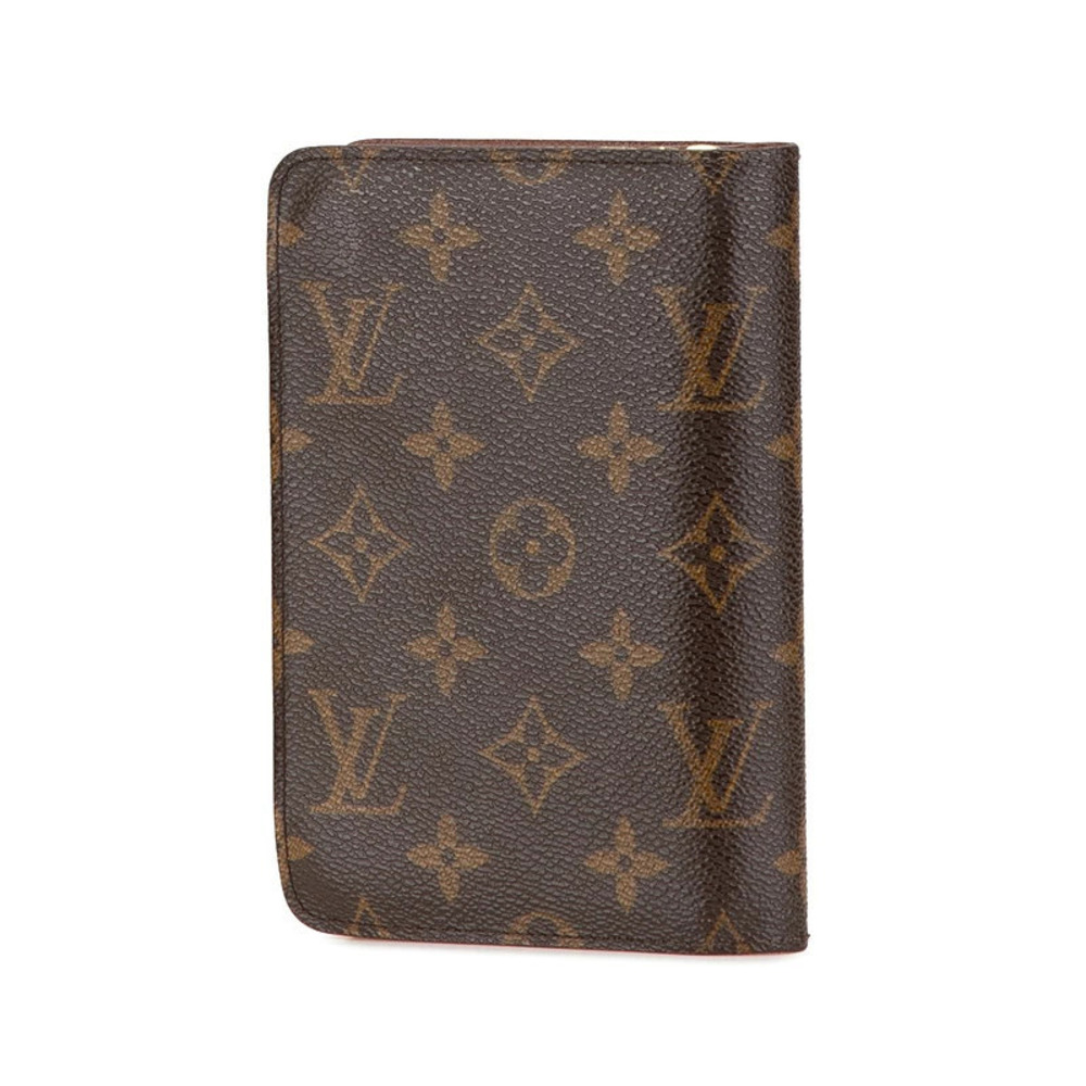 Louis Vuitton Wallet fold Leather Papier Monogram Portefeuille Brown Bi Brown